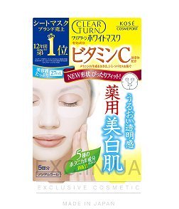 Тканевые маски с витамином C - Kose Clear Turn White Vitamin C Mask