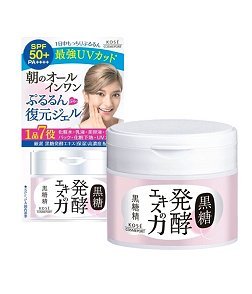 Увлажняющий крем-гель с защитой от солнца SPF 50+ - Kose Kokutosei Morning All-in-One Gel