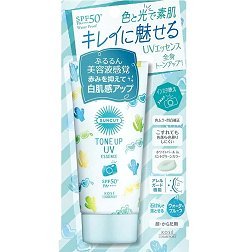 Солнцезащитный крем с тонирующим эффектом - KOSE Suncut Tone Up UV Essence Mint Green SPF50+ PA++++